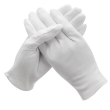 6 Pairs White Cotton Work Gloves Breathable Comfort for Cleaning Gardening and Industrial Use
