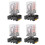4X MK2P-I Clear Shell DPDT AC220V Coil Power Relay Socket Base 1