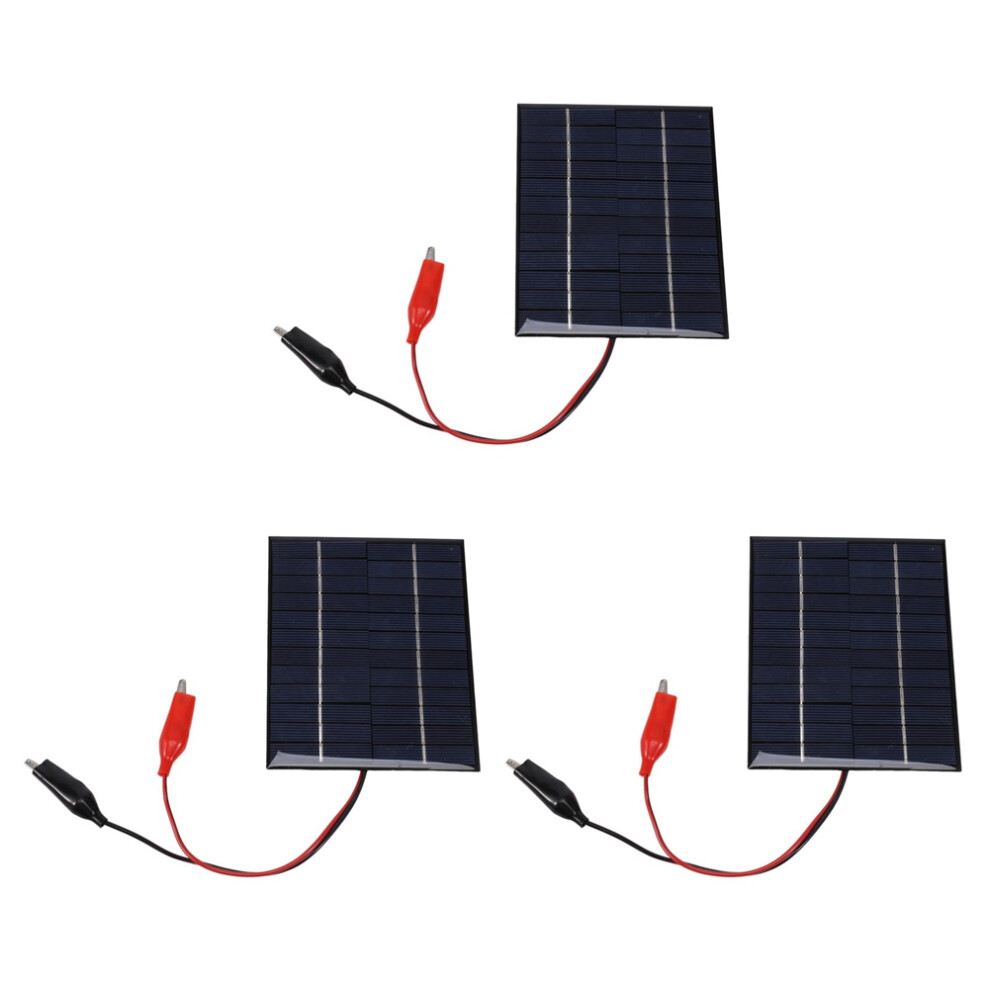 3X Solar Panel 5W 12V Outdoor Diy Solar Cells Charger Polysilicon Epoxy Panels 136X110mm For 9-12V Battery Tool 6033393041255