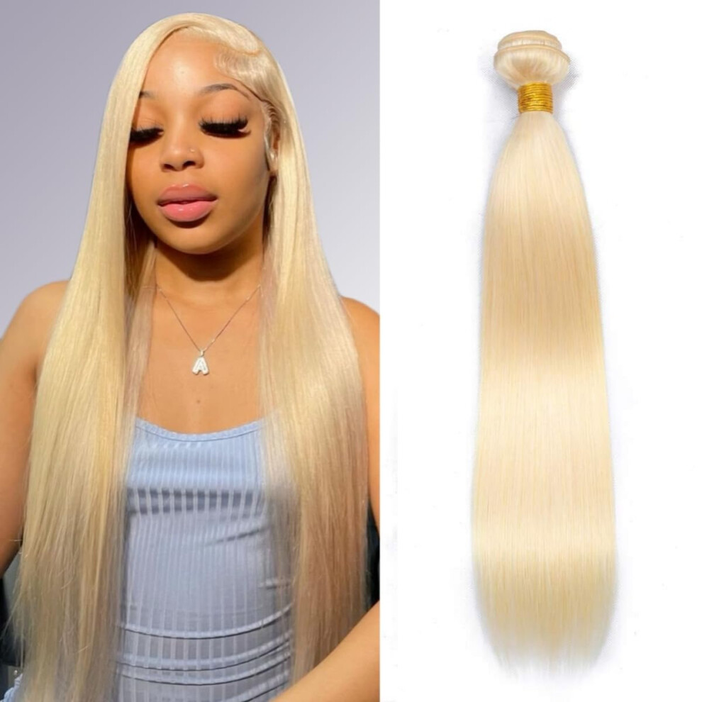 20 Inch 613 Blonde Human Hair Bundles Brazilian Virgin 12A Grade Straight Weave Extensions for Women