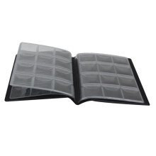 120 Pocket Coin Collection Album with Secure Flaps, Durable PU Leather Coin Holder Book for Collectors