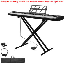 88 Key Semi-Weighted Keyboards Digital Piano w/ X Stand MIDI Bluetooth