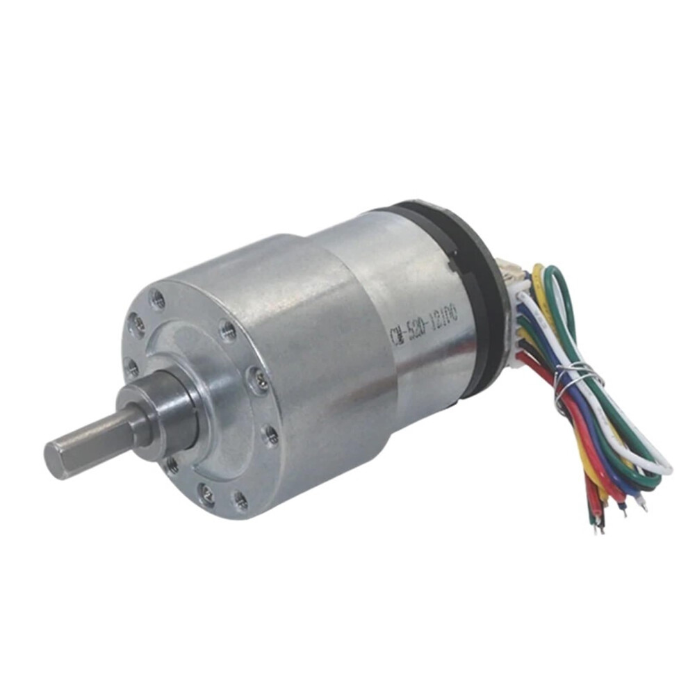 12V Dc Geared Motor With Encoder Torque 35Kg.cm Smooth 20Rpm Compact Bracket Design 9053599450658