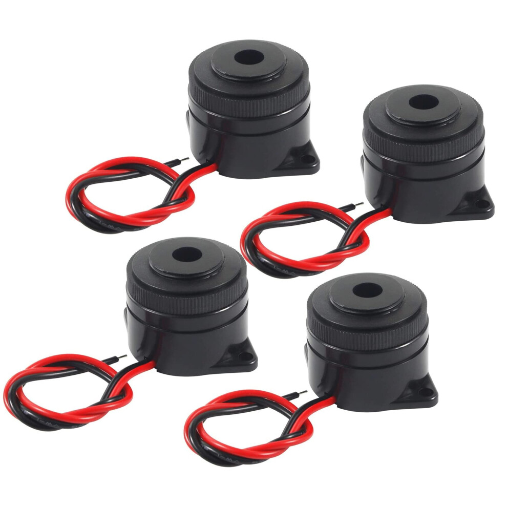 Electronic Buzzer 12V Alarm Buzzer Loud 90Db Continuous Beep Speaker 4 Pcs For Alarm Systems 9092120869408