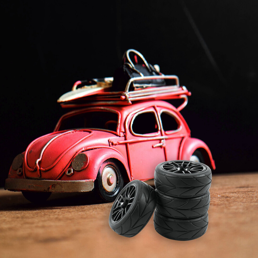 16Pcs 1/10 Rubber Tire Rc Racing Car Tires Road Wheel Rim Fit For Hsp Hpi 9068-6081 Rc Car Part 6033381176907