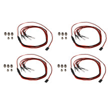 24 LED Light Kit 8 White 8 Red 8 for 1/10 1/8 HSP SCX10 D90 HPI RC Car