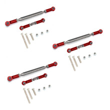 3X Metalowy Regulowany UkłAd Kierowniczy Servo Link śCiąGacz śCiąGacza do MN D90 D99 MN-90 -45 Czerwony