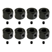 12 Szt. 5Mm do 12Mm Metalowy Combiner Piasty KołA Adapter SześCiokąTny do WPL D12 C14 C24 B14 B16 MN D90 D91 Czarny