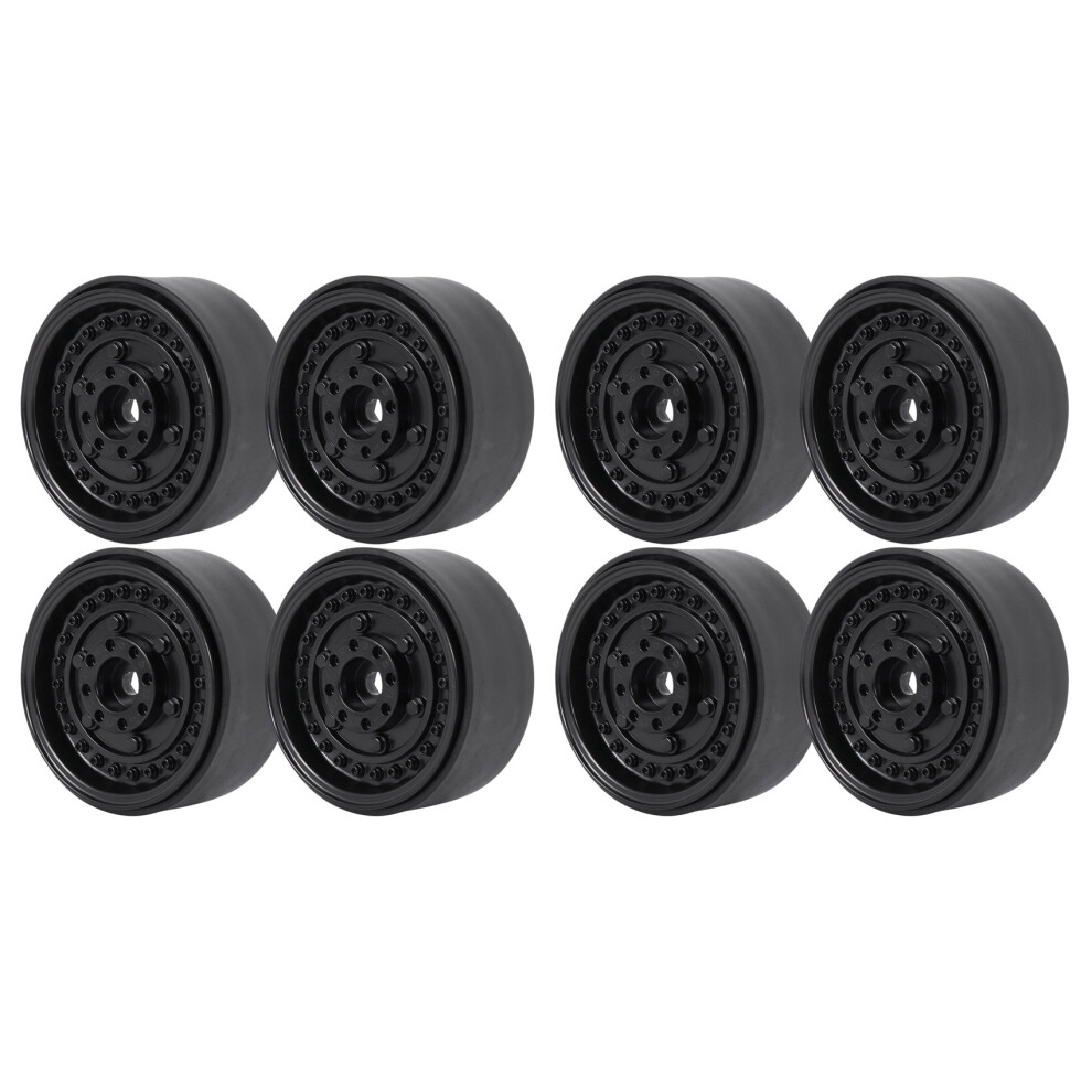 8Pcs Metal 1.9Inch Beadlock Wheel Rim Hub For 1/10 Rc Crawler Car Axial Scx10 90046 Trx4 Tf2 Rc4wd D90 Black 4712055385044