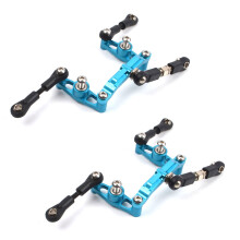 2X Set Sterzo Un Manovella con Cuscinetto Un Sfera Nel Lega di Alluminio per  TT02 TT-02 TT02D TT-02D 1/10 RC Accessori per Ricambi Auto
