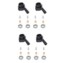 2 set Metal Steering Cup Turn Cup Kit for WPL C14 C24 C34 C44 B14 B1 B16 B24 B36 MN D90 D91 MN99S RC Car Parts,Black