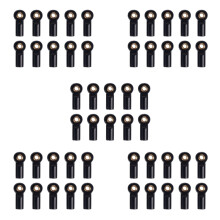 50Pcs Metal M3 Link Tie Rod End Joint for 1/10 RC Car Crawler AXIAL SCX10 D90 D110 CC01,Black