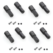 8 Piezas de Eje Trasero de Metal para WPL D12 C14 C24 C34 B14 B24 C16 B36 MN D90 MN99S