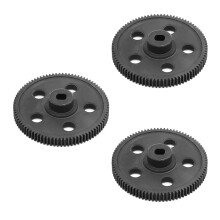 3X Metal Spur Gear 87T for HSP RGT E86100 Upgrade Parts 180024 RC 1/10 Rock Crawler 94180 86100,Black