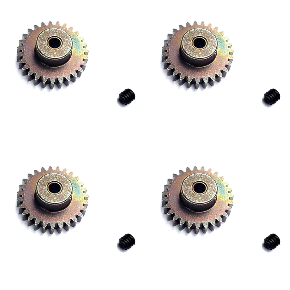 4X 27T Steel Motor Gear Upgrade Parts For 144001 124019 124018 A959-B A959b A969b Rc Car Spare Accessories 4711688662225