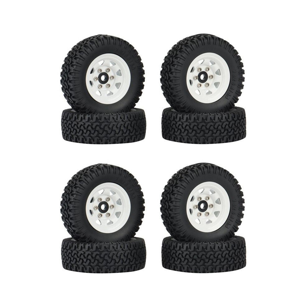 8Pcs 1.55 Metal Beadlock Wheel Rim Tires Set For 1/10 Rc Crawler Car Axial Jr 90069 D90 Tf2 Cc01 Lc70 Mst,1 6034255955062