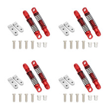 8X for WPL D12 RC Car Metal Rear Damper with Mount Fixed Upgrades Parts Accessories,1