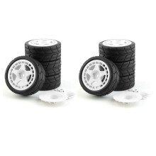 8 Peças 12mm Hex 65mm Pneus de Roda de Borracha para  XV-01 TT-01 TT-02 LC Racing PTG-2 HPI WR8 HSP 1/10 RC Car,2