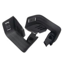 2X Pára-Lamas Dianteiro e Traseiro de Plástico Preto para Carro de Esteira 1/10 RC Axial SCX10 II 90046 90047 Peças de Atualização