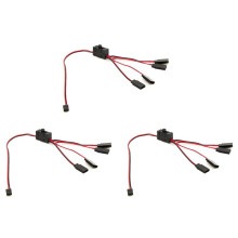3PCS RC Servo Extension 1 to 4 Y Wire Cable LED Light Control Power for JR Futaba RC Model