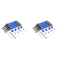 8 Stuks Metalen Aandrijfas voor en Achter CVD voor 1/10 Slash Rustler Stampede Hoss VXL 4X4 RC Auto-Upgrade-Onderdelen, Blauw