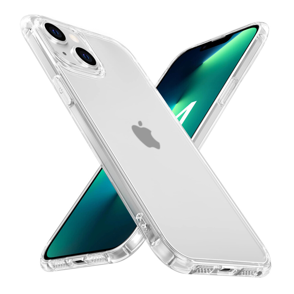 Case For Iphone 14 Pro 6.1 Inch Clear Tempered Glass Cover With Militarygrade Drop Protection And Antiyellowing Technology 9073542362784