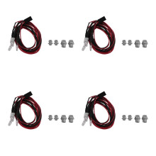 4X 4 LED Lights Kit 2 White 2 Red for 1/10 1/8 HSP Redcat RC4WD Axial SCX10 D90 HPI RC Car