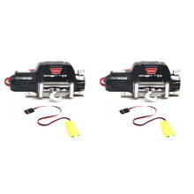 2X Automatische Metall Winde mit 3-Kanal Steuerung Leitung für 1/10 RC Crawler Auto Axial SCX10 TRX4 Upgrade Teile Zubehör, 2