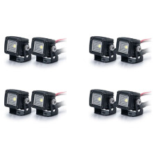 8x Modified Headlights Spotlights Car Top Lights Bumper Lights for AXIAL SCX10   TRX4 TRX6 1/10,D