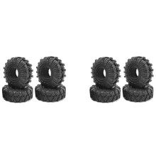 8PCS 62mm 1.0 Inch Wheel Tires Soft Mud Terrain Rubber Tyres for 1/24 RC Crawler Car Axial SCX24 Gladiator Bronco Parts