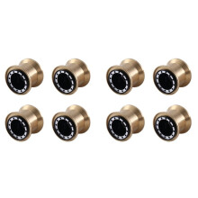 8 Stuks Messing Klemring Metaal 1.0 Velg Wielnaaf voor FMS FCX24 Max Smasher 1/24 RC Crawler Car Upgrade Accessoires,1