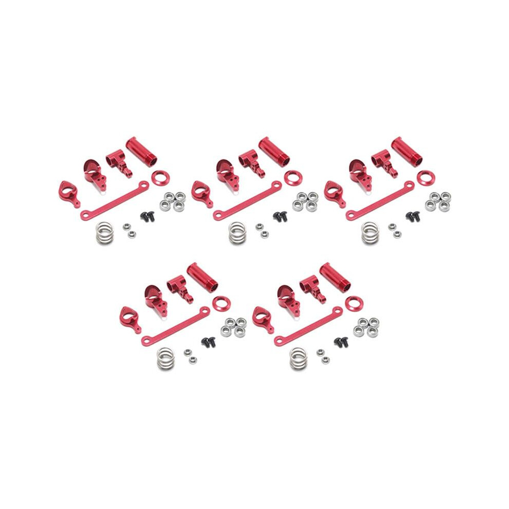 5 Set Steering Clutch Assembly Steering Servo Saver Complete Upgrade Parts For 144001 1/14 Rc Car, Red 6033677690575
