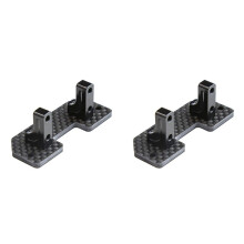2X Servo Montagem em Fibra de Carbono Suporte Fixo Servo para Axial SCX10 SCX10 II 90046 1/10 RC Peças de AtualizaçãO de Carro de Esteira