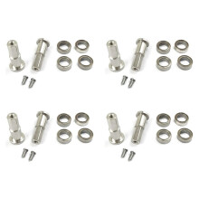 4set 5mm Metal Combiner Wheel Hub Hex Adapter with Bearing Upgrade Accessories for Wpl D12 1/10 Rc Truck Car Parts