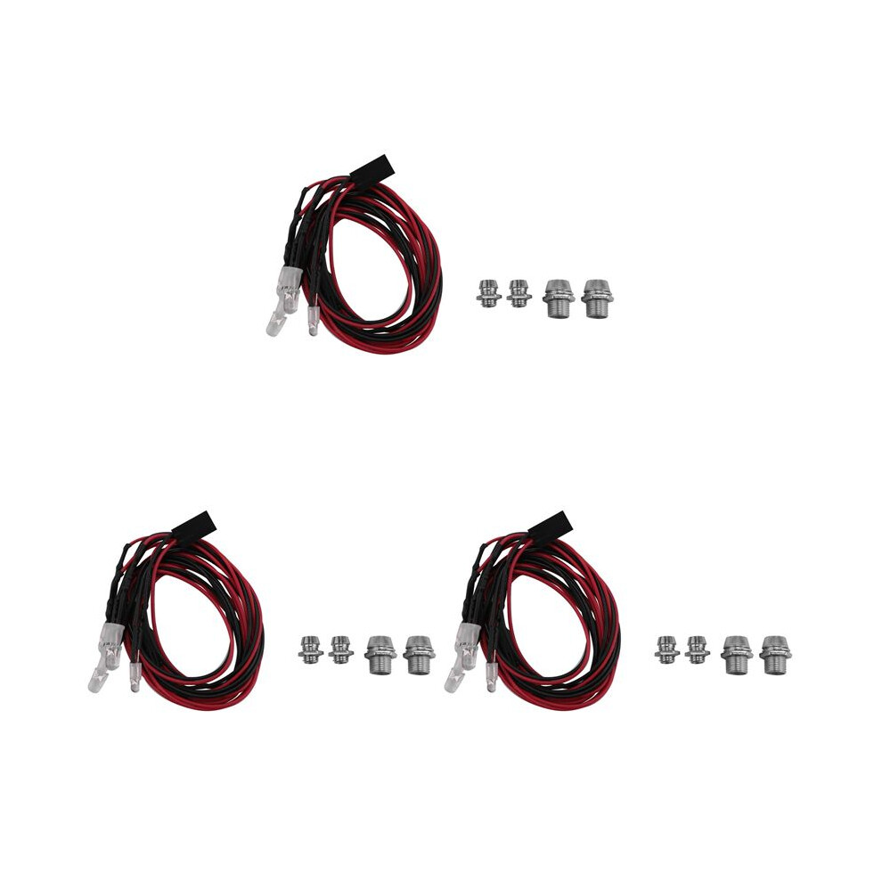 3X 4 Led Lights Kit 2 2 For 1/10 1/8 Hsp Redcat Rc4wd Axial Scx10 D90 Hpi Rc Car White/Red 6033113298075