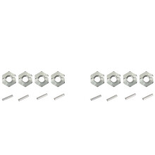 8 Stuks Metalen 12mm Wiel Hex Hub Adapter voor MJX Go H16 16207 16208 16209 16210 14301 14302 RC Auto Upgrade Onderdelen