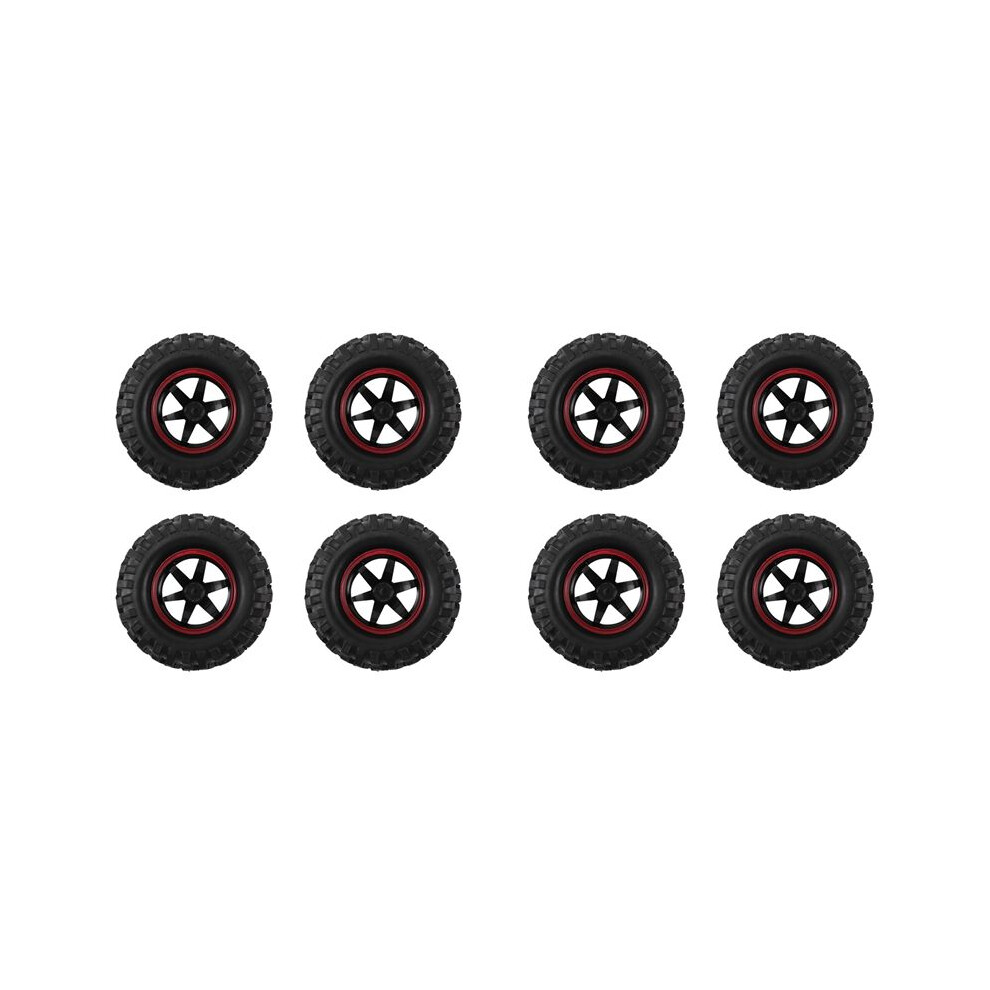 8Pcs 1.9 Inch 96Mm 1/10 Scale Tires With Wheel Rim For 1/10 Scx10 Cc01 D90 Cc01 Rc Rock Crawler Parts Black 4711356366790