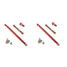 2X für MN86S MN86 MN86KS MN86K MN G500 Upgrade Teile Metall Lenkung Ziehen Stange Servo Verbindung Stange 1/12 RC Auto Zubehör, Rot