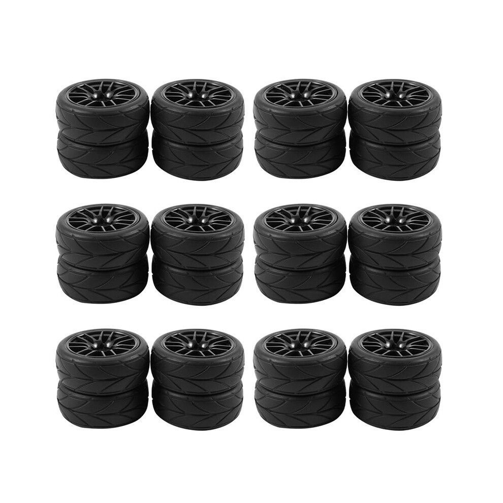 24Pcs 1/10 Rubber Tire Rc Racing Car Tires Road Wheel Rim Fit For Hsp Hpi 9068-6081 Rc Car Part 4713860185850