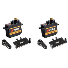2X Servo de Direction ES08MAII avec Support de Servo et Bras de Servo pour PiĂšces de Mise Ă Niveau de Voiture Sur Chenilles Axial SCX24 1/24 RC, 2