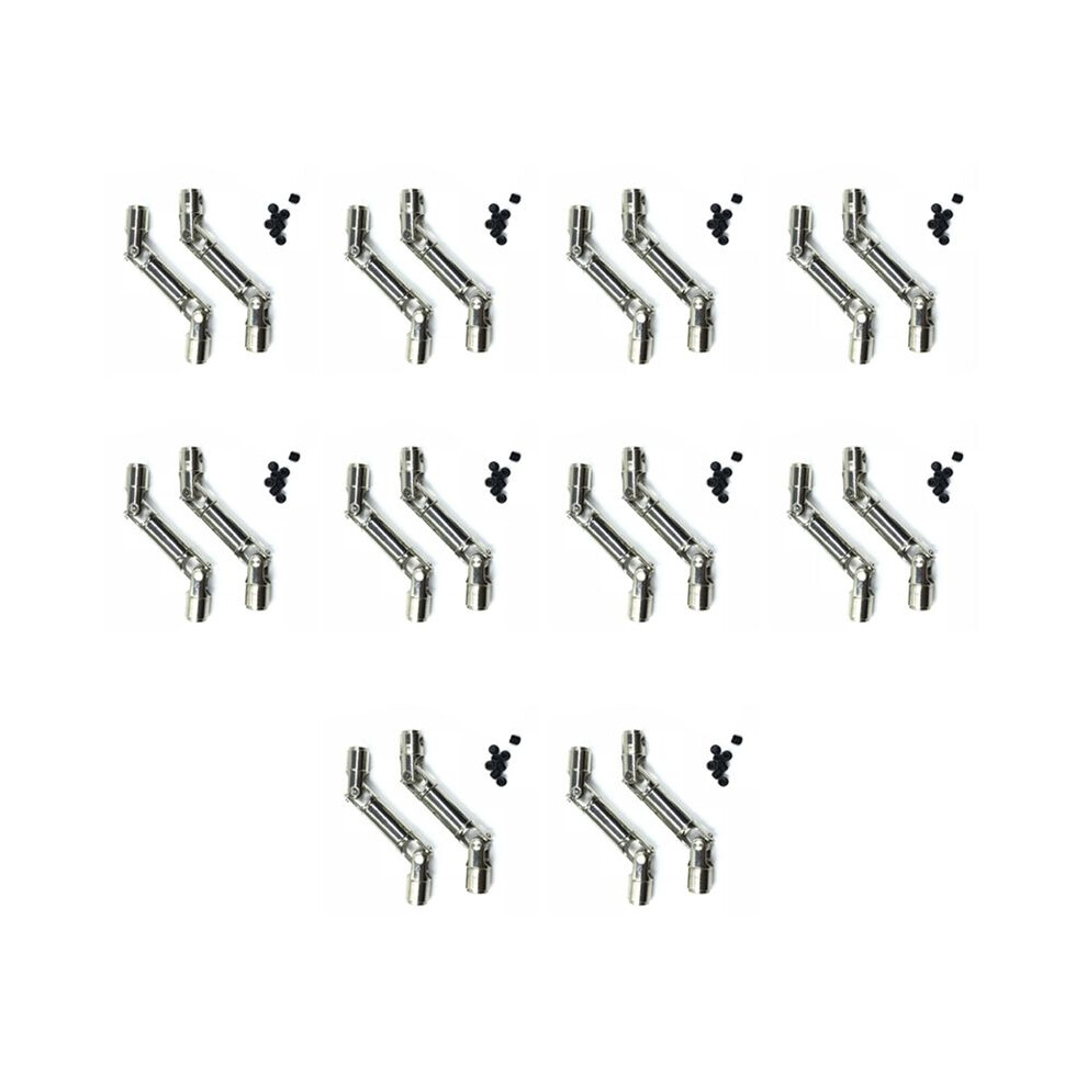 20Pcs Upgrade Metal Driving Shaft For Wpl Henglong 1/16 Rc Car Parts Crawlers Truck, Silver 6031995441404