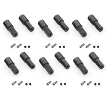 12 Pièces Arbre D'Essieu Arrière en Métal pour WPL D12 C14 C24 C34 B14 B24 C16 B36 MN D90 MN99S Accessoires de Pièces de Mise à Niveau de Voiture