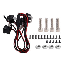 4LED Lights Spotlight for Axial SCX10 III -4 -6 1/10 RC Crawler Car Truck Decoration Parts Red Light