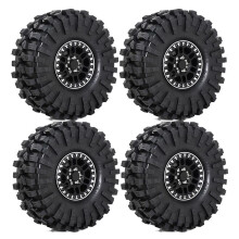 4PCS RC Car Upgrade 1.9inch Tire Hub for 1/10 TRX4 90046 SCX10 RC Car Upgrade Accessories Black