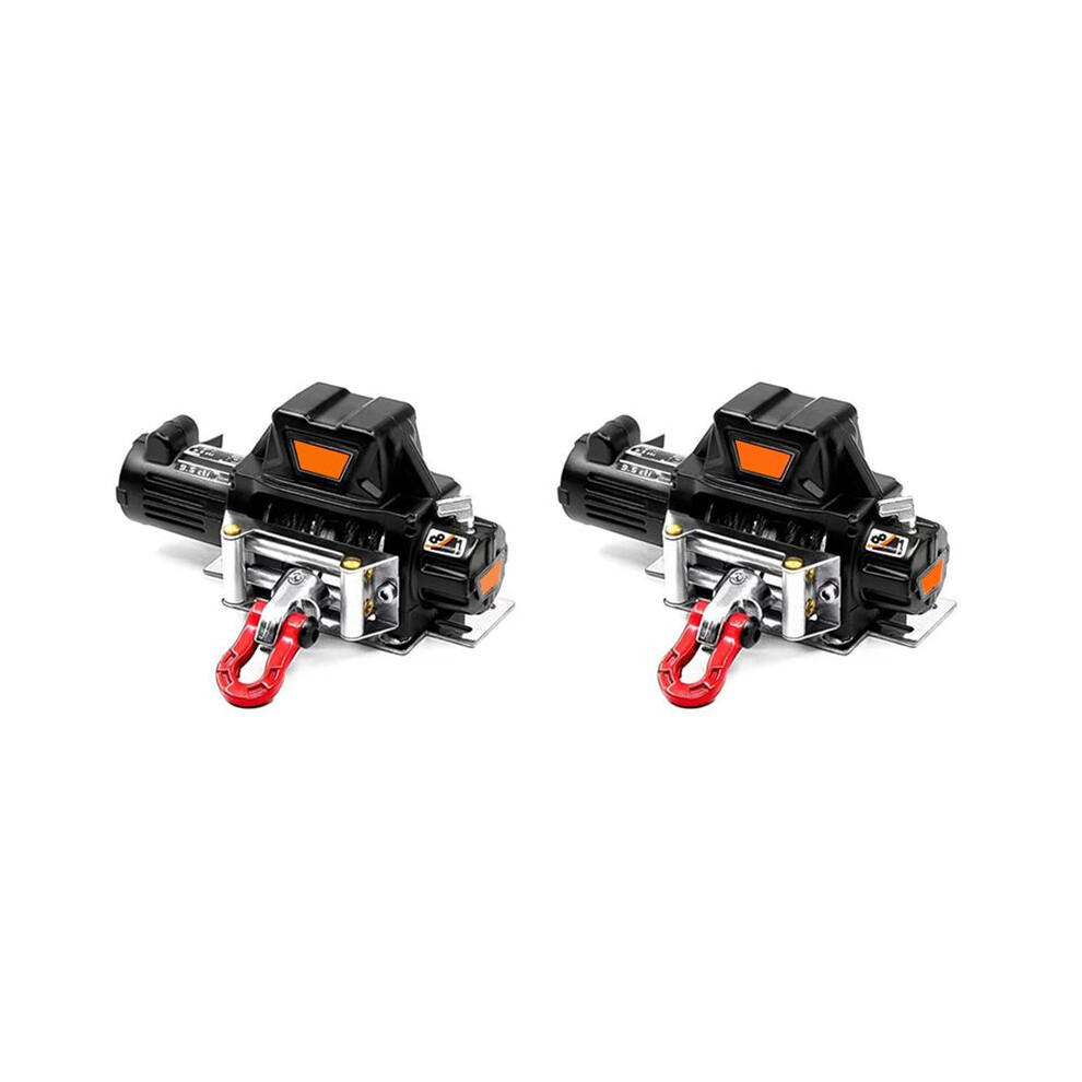 2X Metal Winch For 1:10 Rc Crawler Car Axial Scx10 D90 90046 Trx4 Redcat (Black) Black 6031910664246