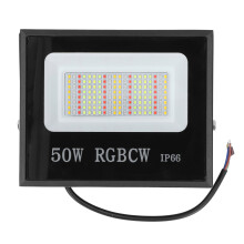 Refletor LED com caixa de alumínio, difusor de vidro temperado, classificação IP66 à prova d'água, RGB, 85-265V