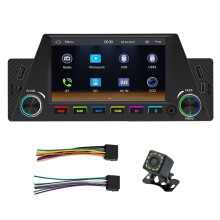 1 Din 4.7inch Car Radio Wireless Carplay Android Auto Mirrorlink RGB BT USB Type-C Charging FM Stereo Reversing Camera