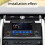 1 Din 4.7 Polegadas Rádio de Carro Sem Fio Carplay Android Auto Mirrorlink RGB BT USB Tipo-C Carregamento FM Estéreo Câmera de Ré 7