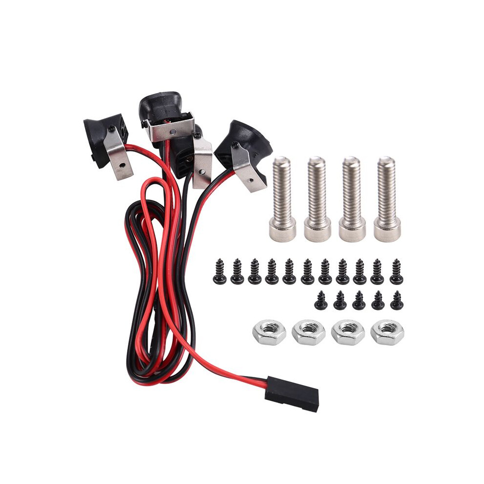 4Led Lights Spot For Axial Scx10 Iii -4 -6 1/10 Rc Crawler Car Truck Decoration Parts White/Light Tauoh