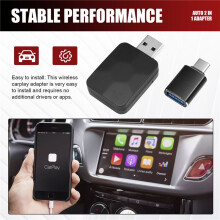 Car Upgrade Wireless CarPlay and Android Auto 2 in 1 Adapter WiFi Dongle for Converting Factory Wired to Wireless
